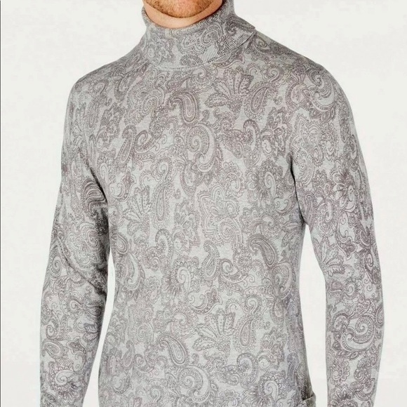 Tasso Elba Other - Tasso Elba Men's Paisley Supima Cotton Turtleneck